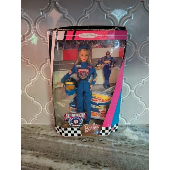 50th Anniversary NASCAR Barbie 1948-1998 Collector Edition - Mint In Box